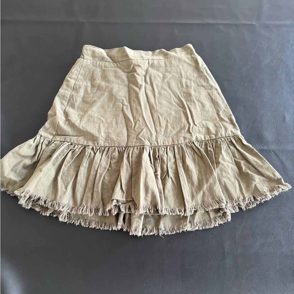 Skirt from Francesca’s Boutique, olive green color, inside lining, lightly worn